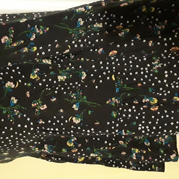 Art Class Floral Long sleeve Ruffle tiered High Neck boho Top Girls XL Women S - Picture 10 of 14